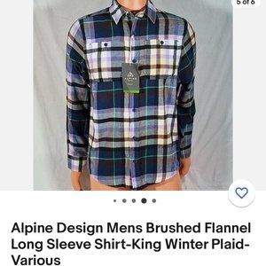 Men’s Brushed Flannel Button-Down, color King Winter Plaid Retails for $40